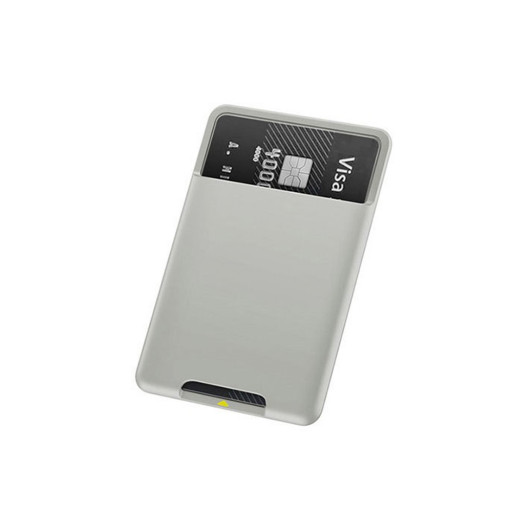 Чехол-бумажник Baseus back stick silicone card bag светло-серый