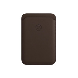 Чехол-бумажник Bustha MagSafe Leather Wallet коричневый купить в Уфе