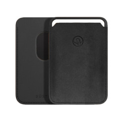 Чехол-бумажник Bustha MagSafe Suede/Leather Wallet (Concrete/Noir) купить в Уфе