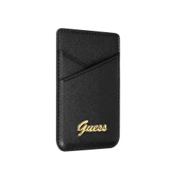 Чехол-бумажник Guess Wallet Cardslot MagSafe Saffiano Script logo черный купить в Уфе