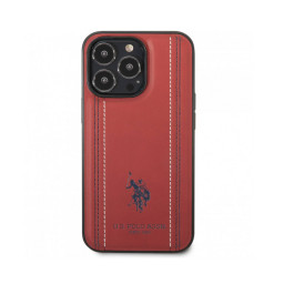 Накладка U.S. Polo для iPhone 14 Pro Max PC/TPU Stitched lines Doulble Horse logo Red купить в Уфе