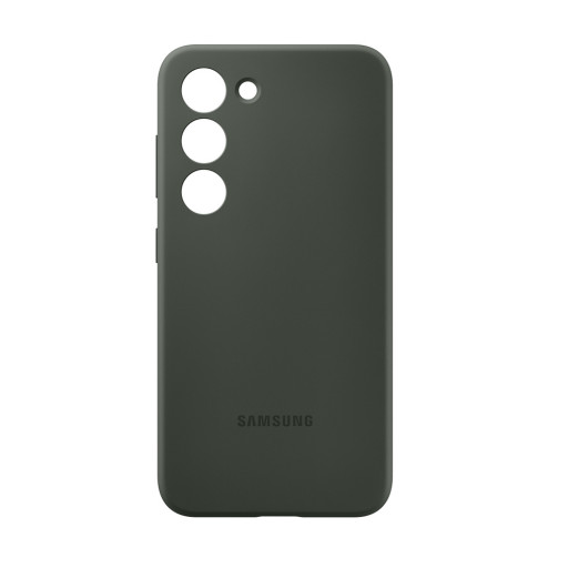 Оригинальная накладка для Samsung Galaxy S23 Silicone Case хаки