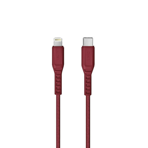 Кабель Uniq Flex strain relief USB-C - Lightning MFI 1.2m красный