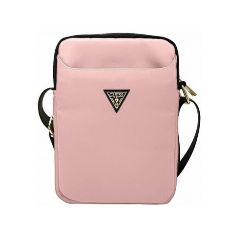 Сумка Guess для планшетов 8" Nylon Tablet bag with Triangle metal logo розовая