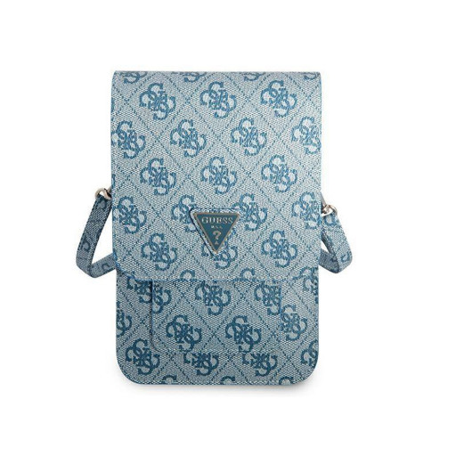 Сумка Guess для смартфонов Wallet Bag 4G with Triangle logo синяя