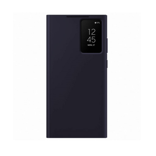Оригинальный чехол-книжка для Samsung Galaxy S23+ Smart View Wallet Case темно-синяя