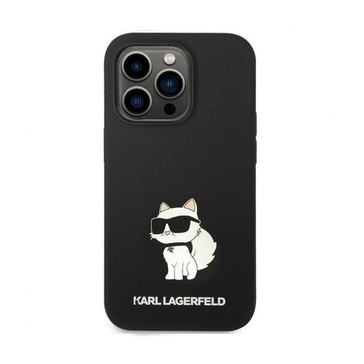 Накладка Lagerfeld для iPhone 14 Pro Max Liquid silicone NFT Choupette Black MagSafe