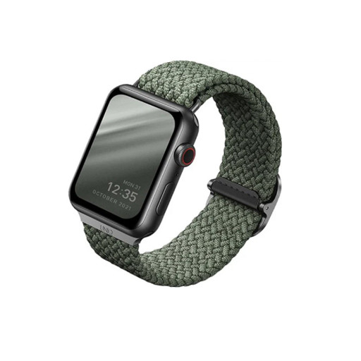 Ремешок Uniq для Apple Watch 38/40/41mm ASPEN Strap Braided зеленый