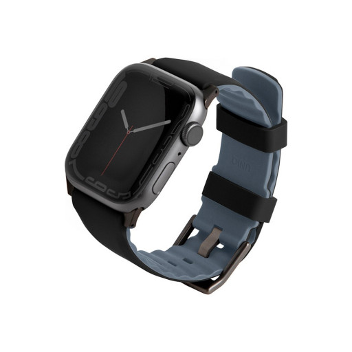 Ремешок Uniq для Apple Watch 38/40/41mm Linus Airosoft silicone strap черный