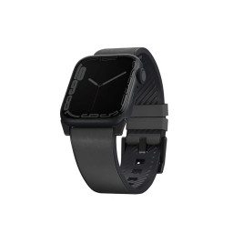 Ремешок Uniq для Apple Watch 42/44/45/49mm Straden Waterproof Leather/Silicone серый купить в Уфе