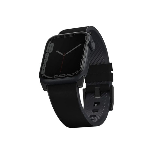 Ремешок Uniq для Apple Watch 42/44/45/49mm Straden Waterproof Leather/Silicone черный