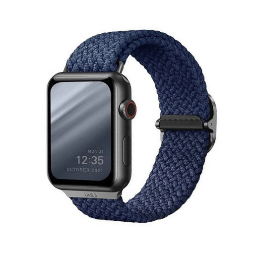 Ремешок Uniq для Apple Watch 42/44/45mm ASPEN Design strap Braided синий