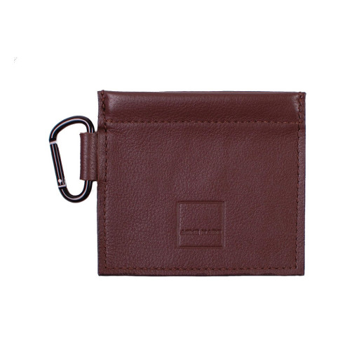 Сумка Acme для аксессуаров Mini Spring-Top Pouch Leather коричневая