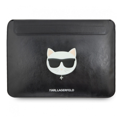 Чехол Lagerfeld для MacBook 13/14 PU leather Sleeve Choupette черный