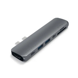 Адаптер Satechi Aluminum Pro Hub для Macbook Pro темно-серый купить в Уфе