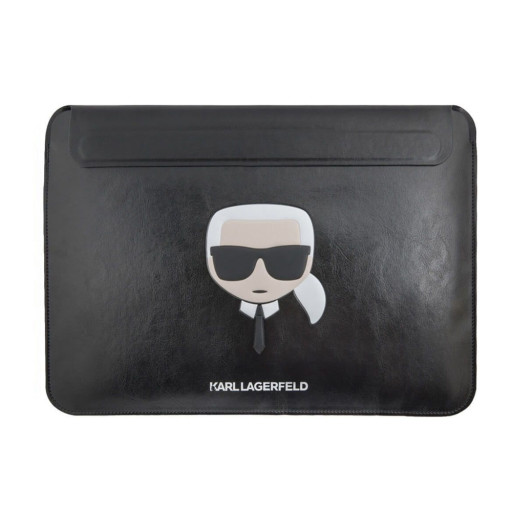 Чехол Lagerfeld для MacBook 13/14 PU leather Sleeve Karl Ikonik Black