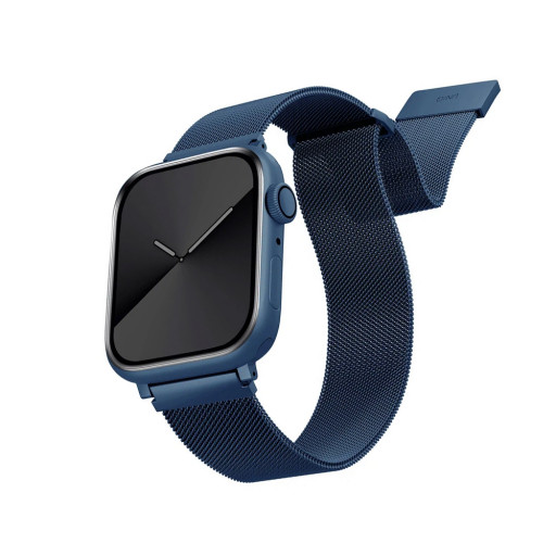 Ремешок Uniq для Apple Watch 38/40/41mm Dante Strap Mesh Steel Cobalt blue