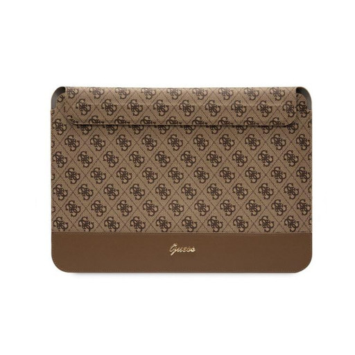 Чехол Guess для MacBook 13 Sleeve 4G Bottom stripe Metal logo Brown