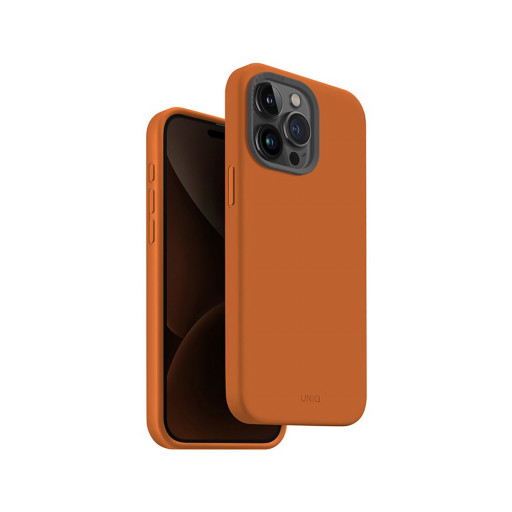 Накладка Uniq для iPhone 15 Pro Max LINO Orange Magsafe