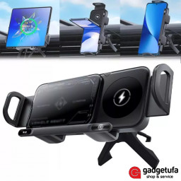 Автомобильный держатель с беспроводной зарядкой LOMY X01 Phone Holder Screen Electric Rotation фото купить уфа