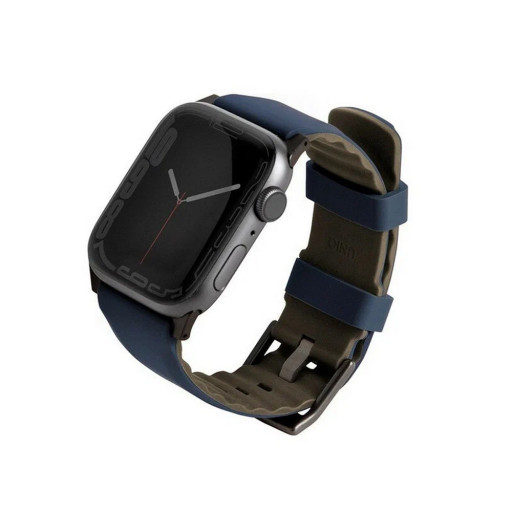 Ремешок Uniq для Apple Watch 42/44/45/49mm Linus Airosoft silicone strap синий