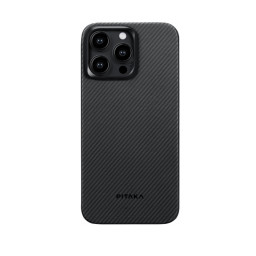 Накладка Pitaka MagEZ Case 4 для iPhone 15 Pro черно-серая в полоску купить в Уфе