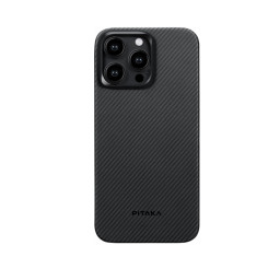 Накладка Pitaka MagEZ Case 4 для iPhone 15 Pro Max черно-серая в полоску купить в Уфе