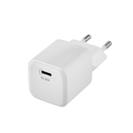 Сетевое зарядное устройство uBear Pulse Wall Charger 20W GaN USB-C белое