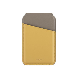 Чехол-бумажник Uniq Lyden DS Magnetic FRID-blocking cardholder with Stand Canary Yellow/Flint Grey купить в Уфе