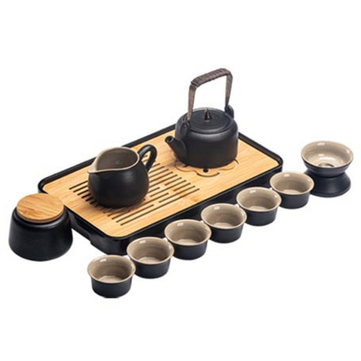 Чайный сервиз Zhexuan Kung Fu Tea Black Pottery Beam Pot 12 piece Set