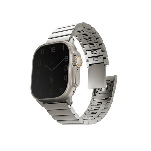 Ремешок Uniq для Apple Watch 42/44/45mm Strova Mag Strap Link Steel Silver