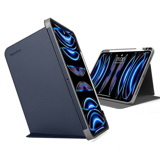 Чехол Tomtoc для iPad Pro 11 (2021/22) Tri-use Folio B02 PU/TPU Dark Blue