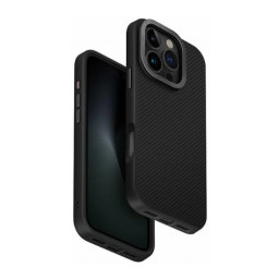 Накладка Uniq для iPhone 16 Pro KEVA Max Kevlar with Camera stand Black (MagSafe) купить в Уфе