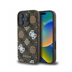 Накладка Guess для iPhone 16 Pro PU 4G Colored Peony Brown MagSafe купить в Уфе