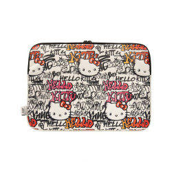 Сумка Hello Kitty для ноутбуков 13"/14" чехол Sleeve ZIP PU leather Graffiti Tags Beige купить в Уфе