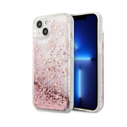 Накладка Guess для iPhone 13 Liquid Glitter 4G Pattern Pink купить в Уфе