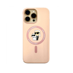 Накладка Lagerfeld для iPhone 16 Pro Liquid Silicone NFT Karl & Choupette Pink MagSafe купить в Уфе