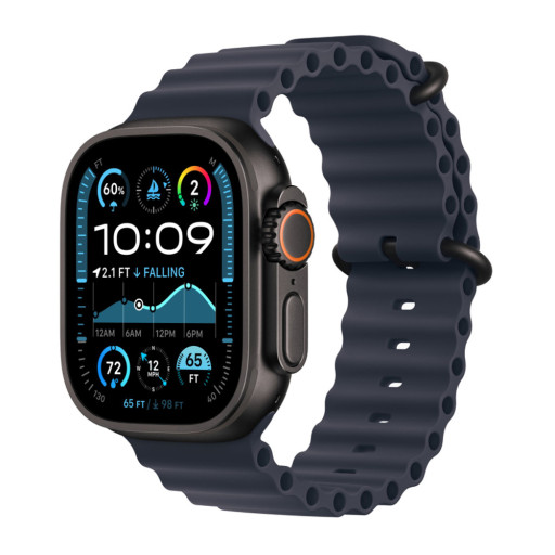 Apple Watch Ultra 2 49mm Black Titanium Navy Ocean Band