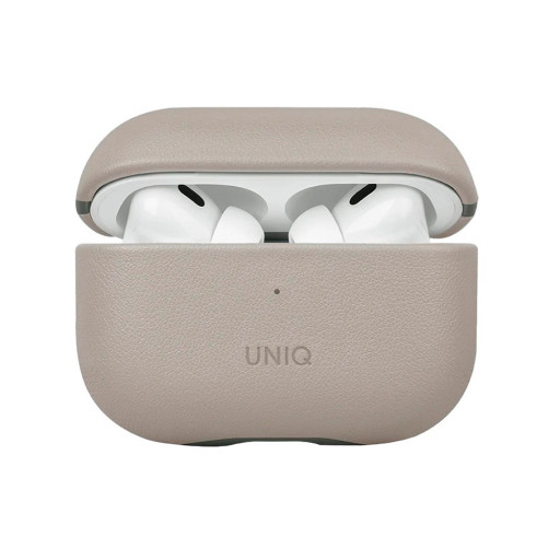 Чехол Uniq для Airpods Pro 2 Lyden DS Leatherette with handstrap Ivory/Lychen Green