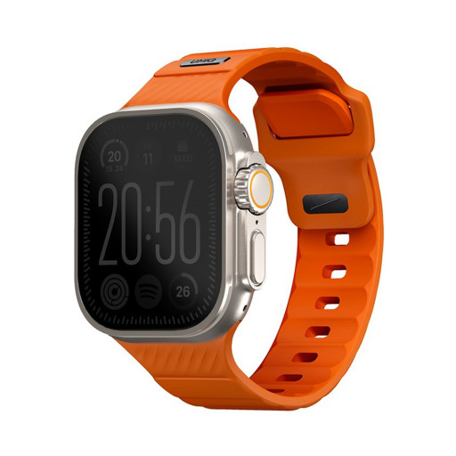 Ремешок Uniq для Apple Watch 49/45/44/42 mm STRIDE FKM Rubber Volt Orange