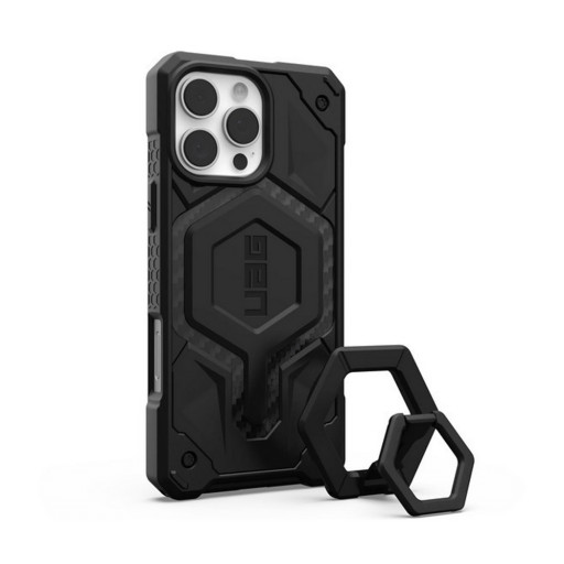 Накладка UAG для iPhone 16 Pro Max Monarch Pro + Black Stand Carbon Fiber