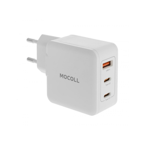 Сетевое зарядное устройство Mocoll 65W Fast Charge Type-C/Type-A RUI III series белое