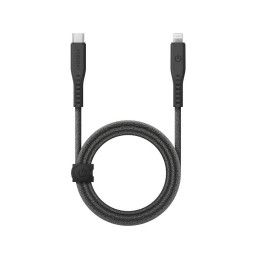 Кабель EnergEA FibraTough USB-C - Lightning MFI C94 PD60W 3A Nanoweave Magnetic tie Black 1.5m купить в Уфе