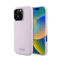 Накладка DKNY для iPhone 16 Pro Max Liquid Silicone Metal logo and Camera frame Pink MagSafe купить в Уфе