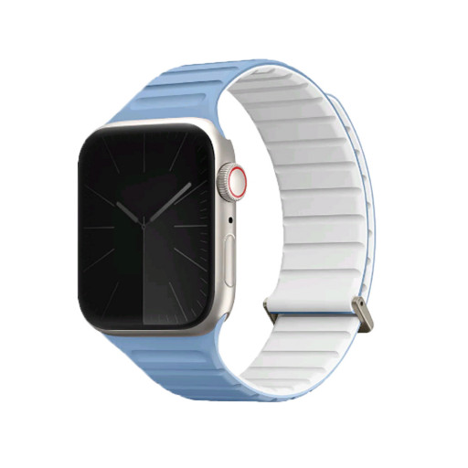 Ремешок Uniq для Apple Watch 38/40/41/42mm Revix EVO reversible Magnetic Powder Blue/White