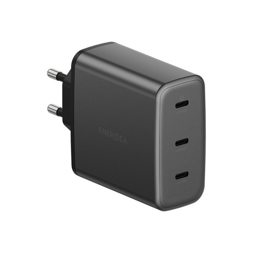 Сетевое зарядное устройство EnergEA Travelite Gan100 3USB-C PD/PPS/QC3.0 total 100W Gunmetal