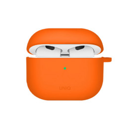 Чехол Uniq для Airpods 4 NEXO Liquid silicone +carabin +Sports ear hooks Volt Orange купить в Уфе