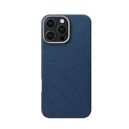 Накладка Pitaka Monogram Tactile Woven Case для iPhone 16 Pro Black/Blue купить в Уфе
