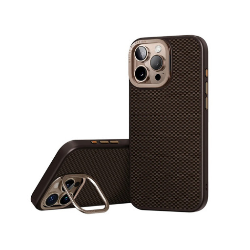 Накладка Uniq для iPhone 16 Pro Max KEVA MAX Kevlar with Camera stand Brown MagSafe