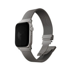Ремешок Uniq для Apple Watch 42/44/45/49mm Dante PRO Strap Mesh Steel Titanium Silver купить в Уфе
